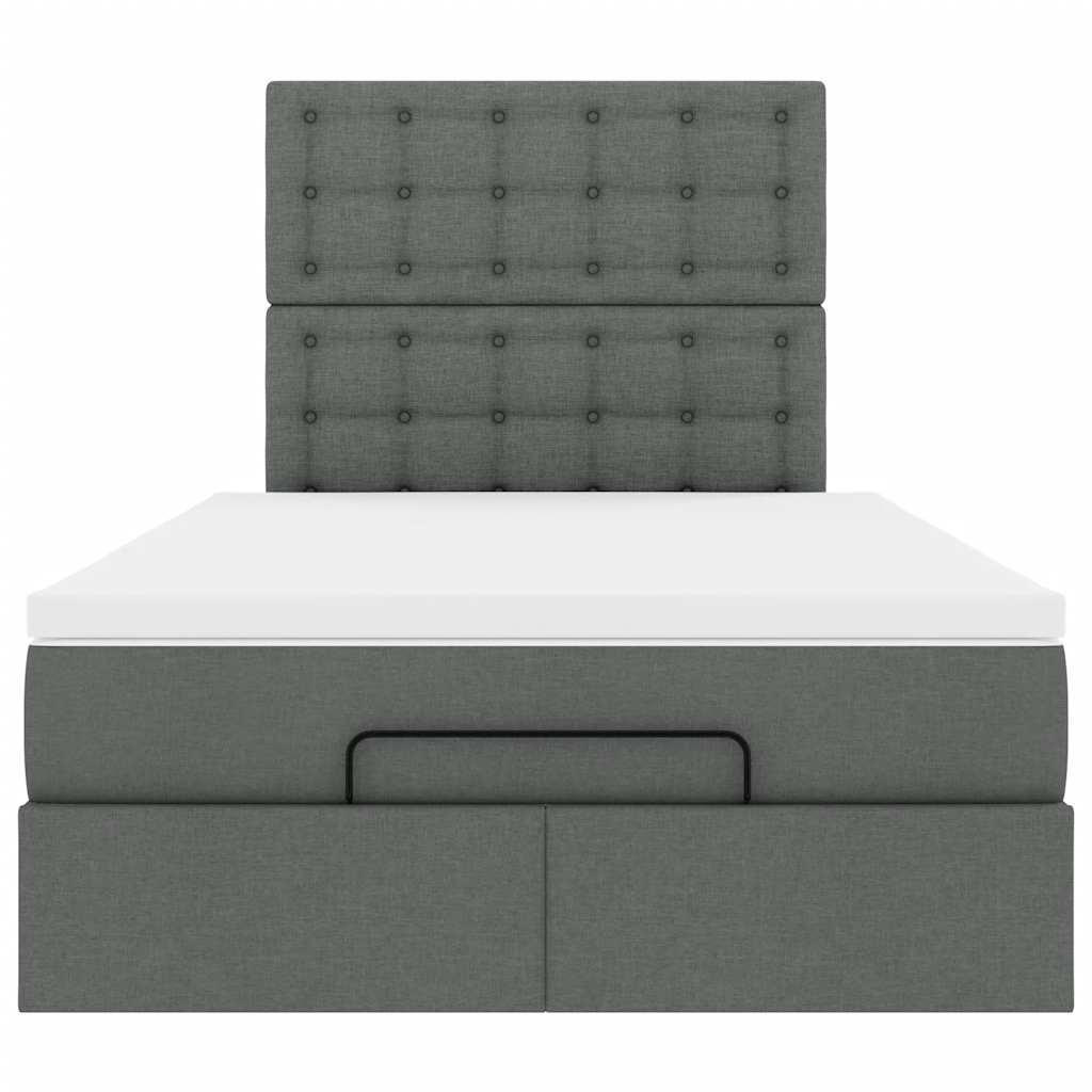 Ottoman bed met matras 120x200cm stof donkergrijs is nu te koop bij PeponiXL, paradijselijk wonen!