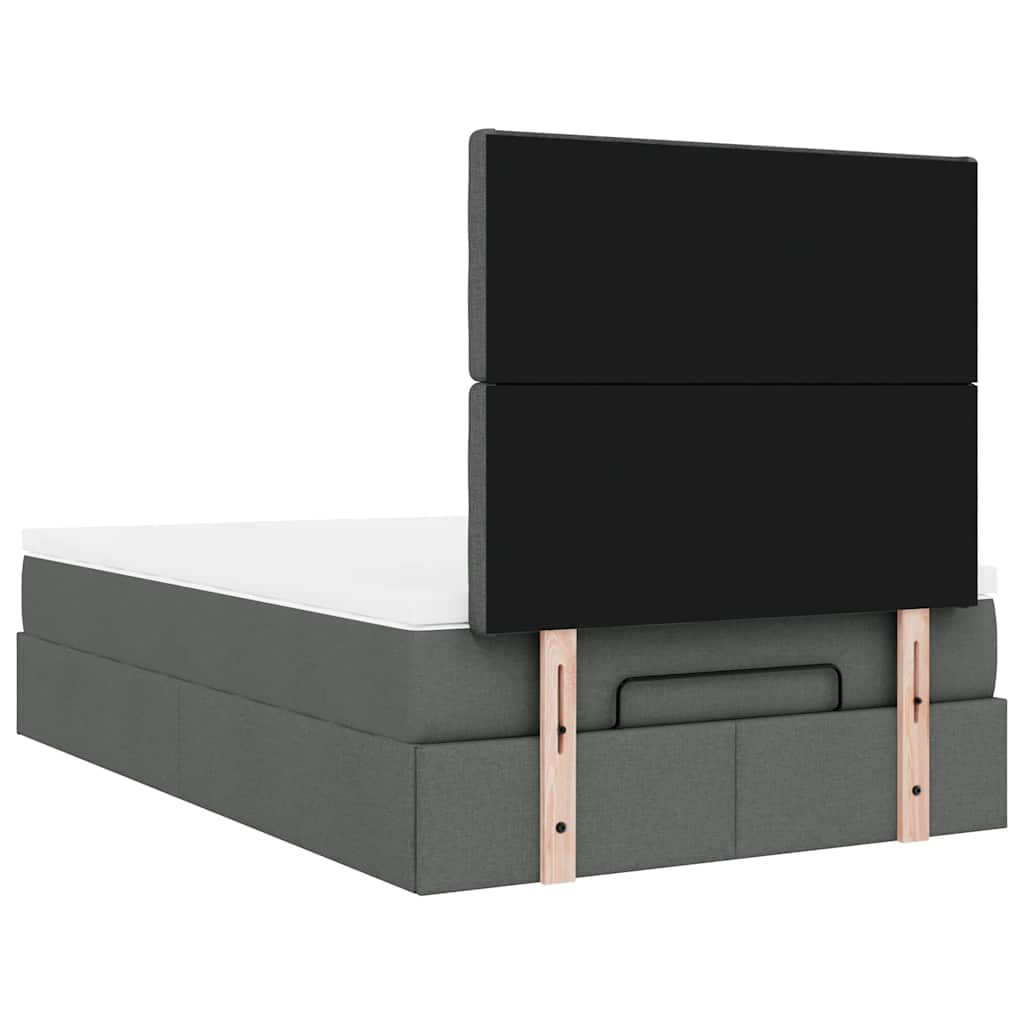Ottoman bed met matras 120x200cm stof donkergrijs is nu te koop bij PeponiXL, paradijselijk wonen!