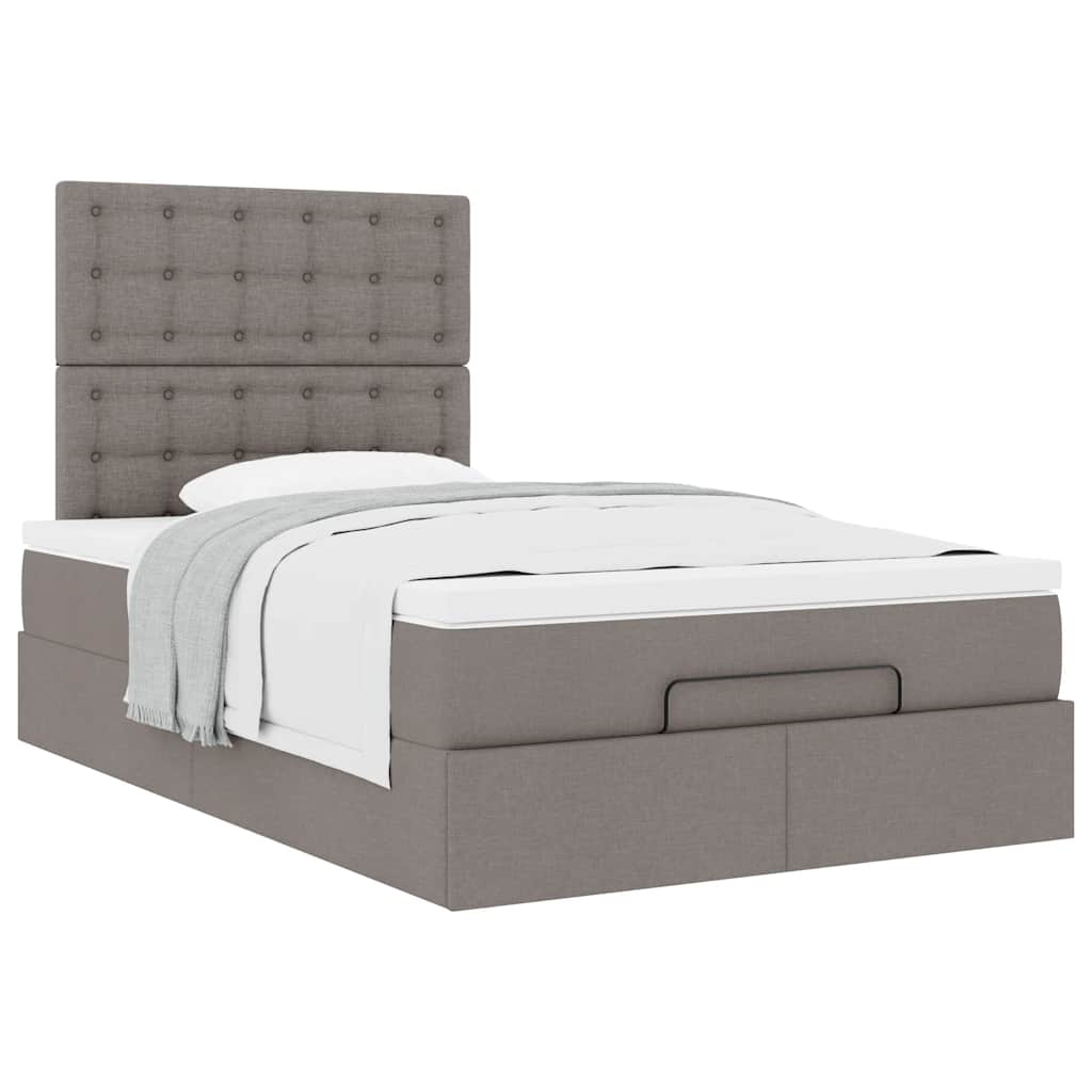 Ottoman bed met matras 120x200cm stof taupe is nu te koop bij PeponiXL, paradijselijk wonen!