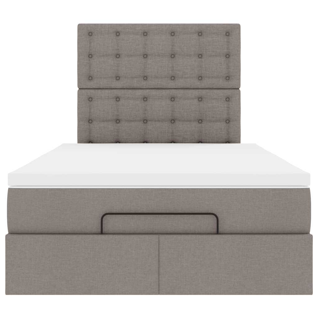 Ottoman bed met matras 120x200cm stof taupe is nu te koop bij PeponiXL, paradijselijk wonen!