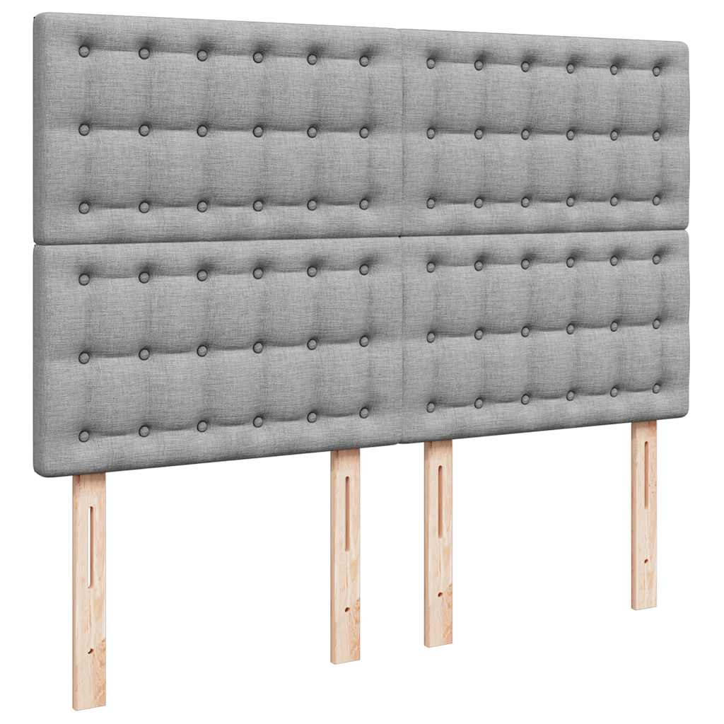 Ottoman bed met matras 140x200cm stof lichtgrijs is nu te koop bij PeponiXL, paradijselijk wonen!