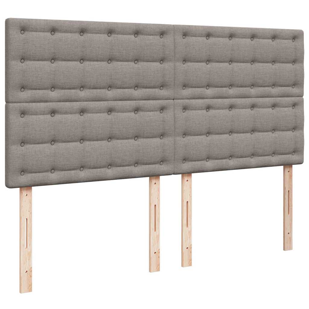 Ottoman bed met matrassen 200x200cm stof taupe is nu te koop bij PeponiXL, paradijselijk wonen!