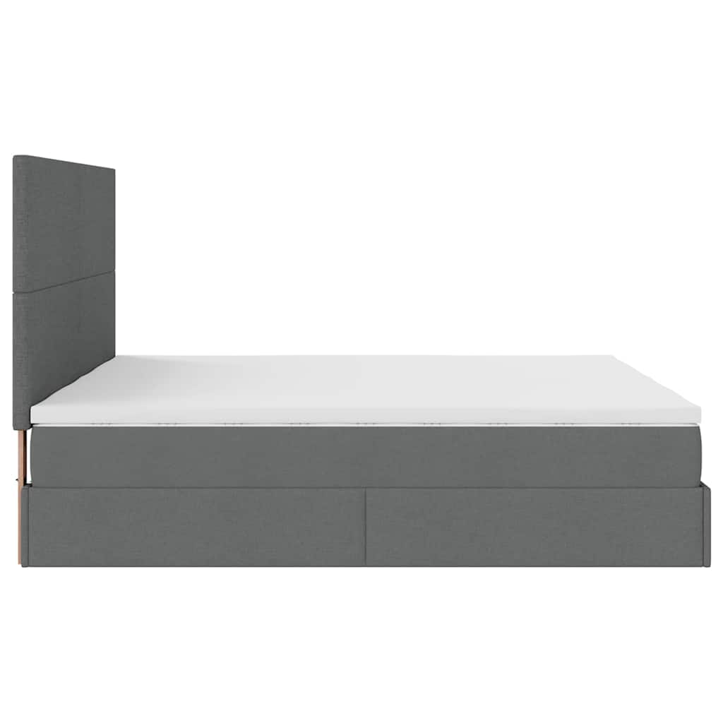 Ottoman bed met matrassen 160x200cm stof donkergrijs is nu te koop bij PeponiXL, paradijselijk wonen!