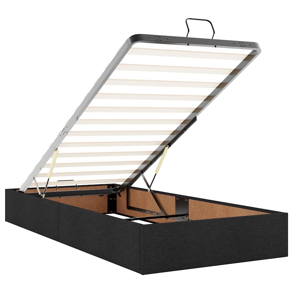 Ottoman bed met matrassen 160x200cm stof zwart is nu te koop bij PeponiXL, paradijselijk wonen!