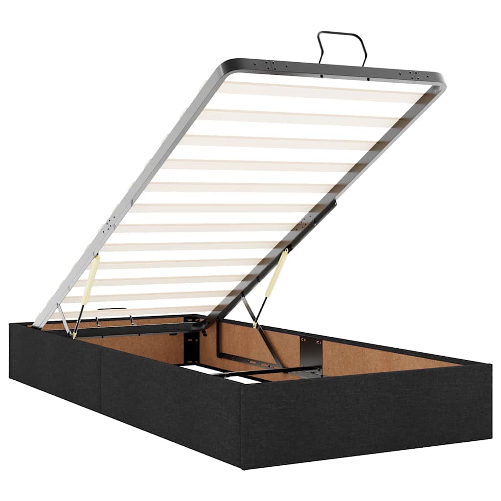 Ottoman bed met matrassen 160x200cm stof zwart is nu te koop bij PeponiXL, paradijselijk wonen!