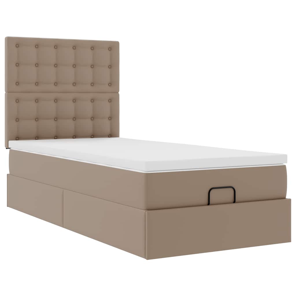 Ottoman bed met matras en LED's 90x200cm kunstleer