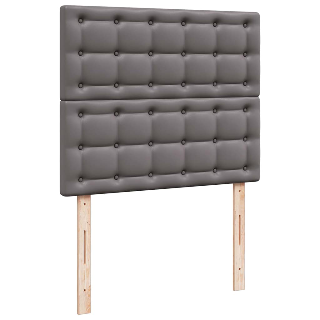 Ottoman bed met matras en LED's 120x190 cm kunstleer grijs