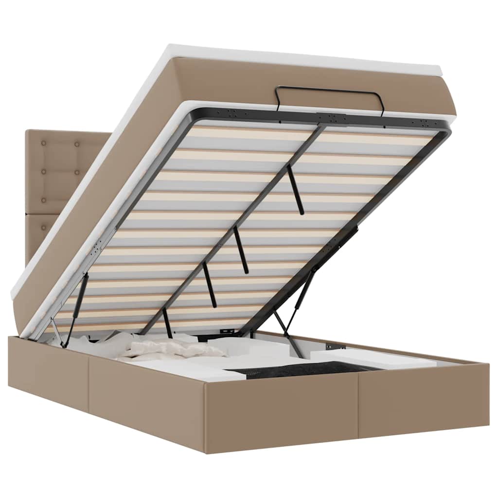 Ottoman bed met matras en LED's 120x190 cm kunstleer is nu te koop bij PeponiXL, paradijselijk wonen!