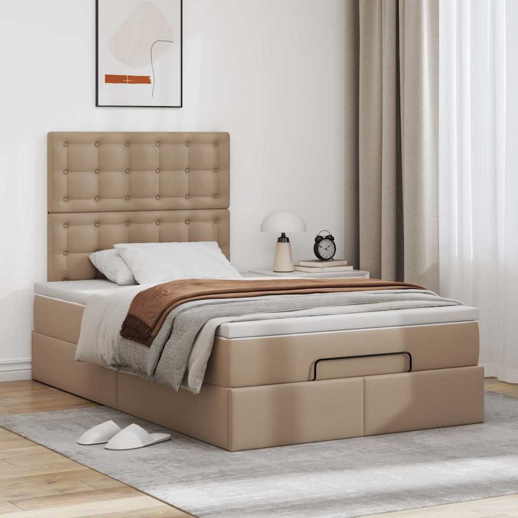 Ottoman bed met matras en LED's 120x190 cm kunstleer is nu te koop bij PeponiXL, paradijselijk wonen!