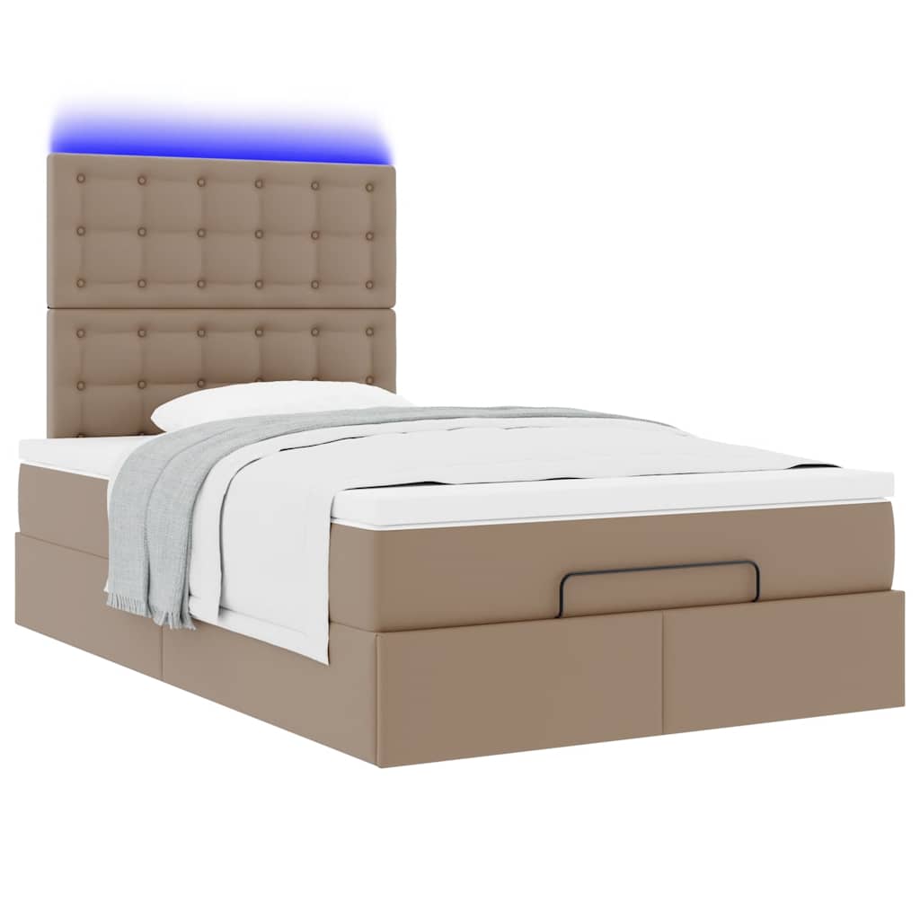 Ottoman bed met matras en LED's 120x190 cm kunstleer is nu te koop bij PeponiXL, paradijselijk wonen!