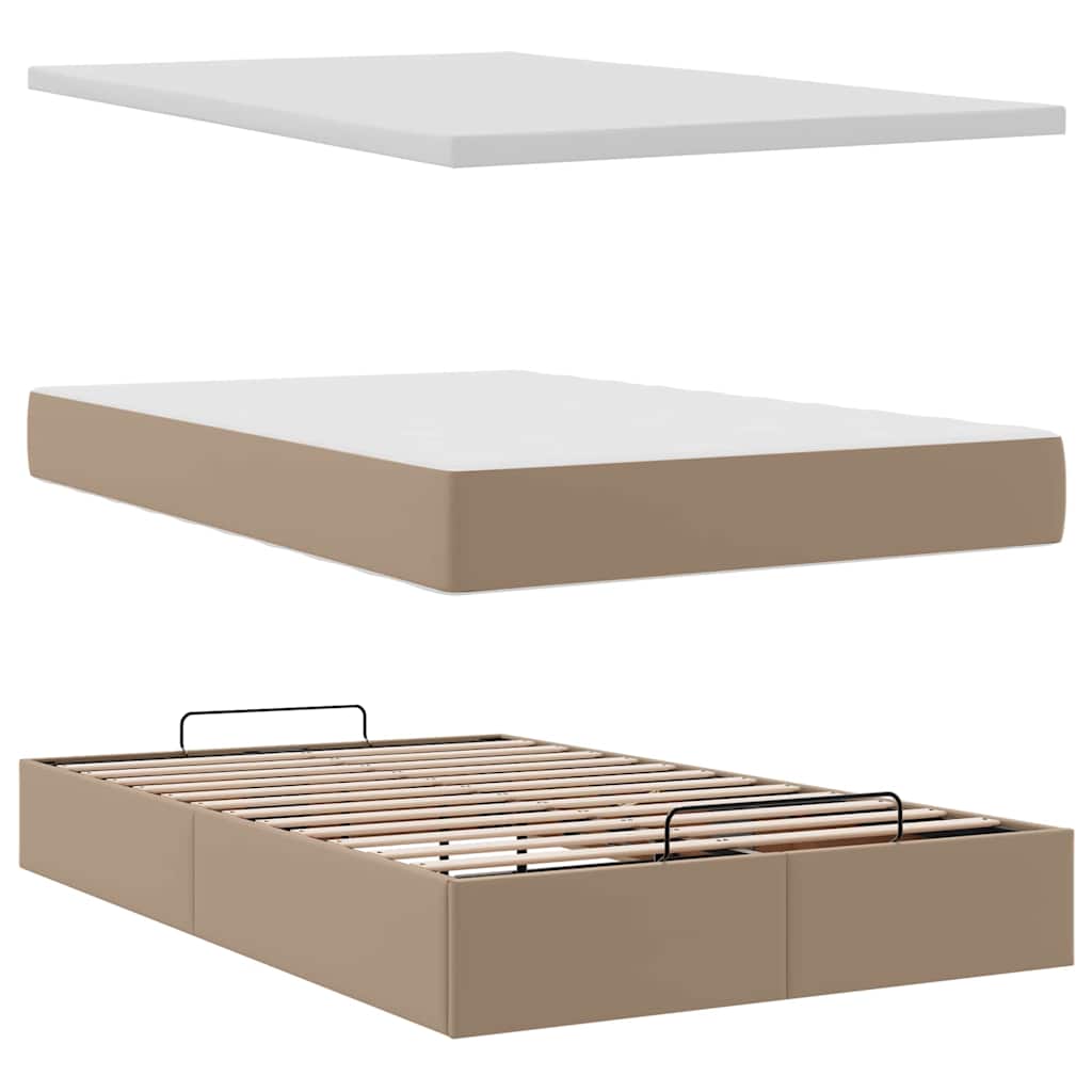 Ottoman bed met matras en LED's 120x190 cm kunstleer is nu te koop bij PeponiXL, paradijselijk wonen!