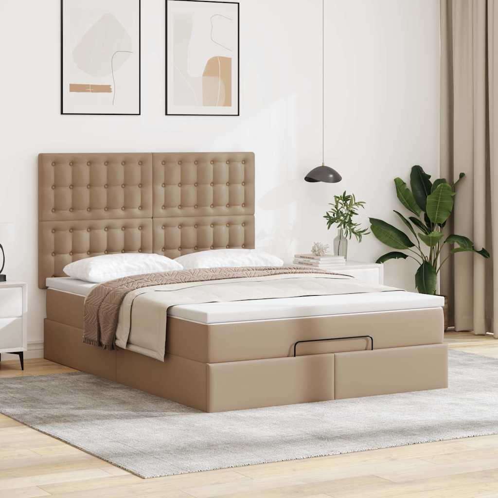 Ottoman bed met matras en LED's 140x190cm kunstleer