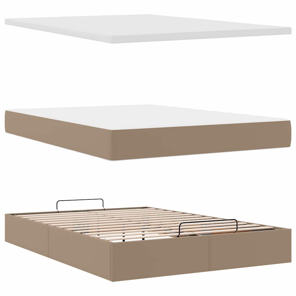 Ottoman bed met matras en LED's 140x190cm kunstleer