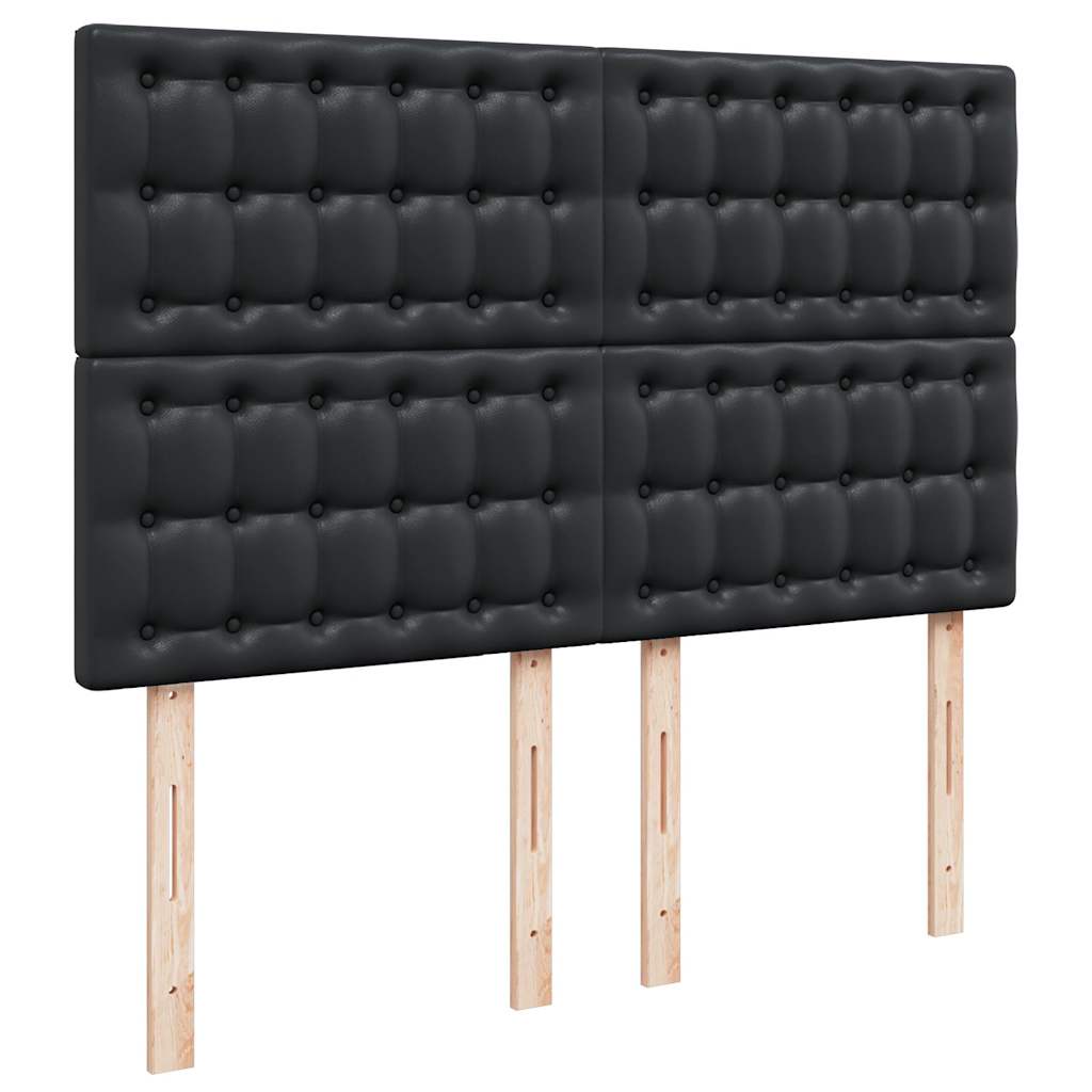Ottoman bed met matras en LED's 140x200cm kunstleer zwart is nu te koop bij PeponiXL, paradijselijk wonen!