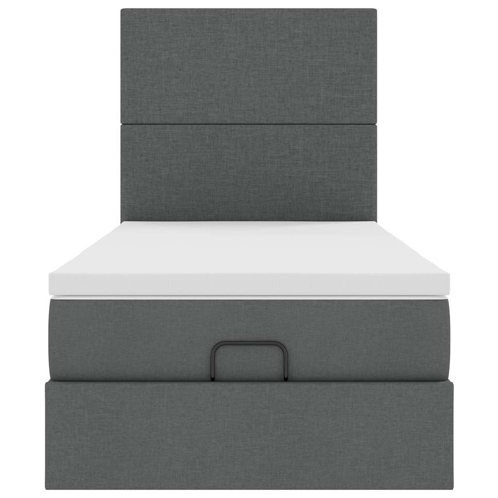Bed poef met matras en LED's stof 80x200 cm donkergrijs is nu te koop bij PeponiXL, paradijselijk wonen!