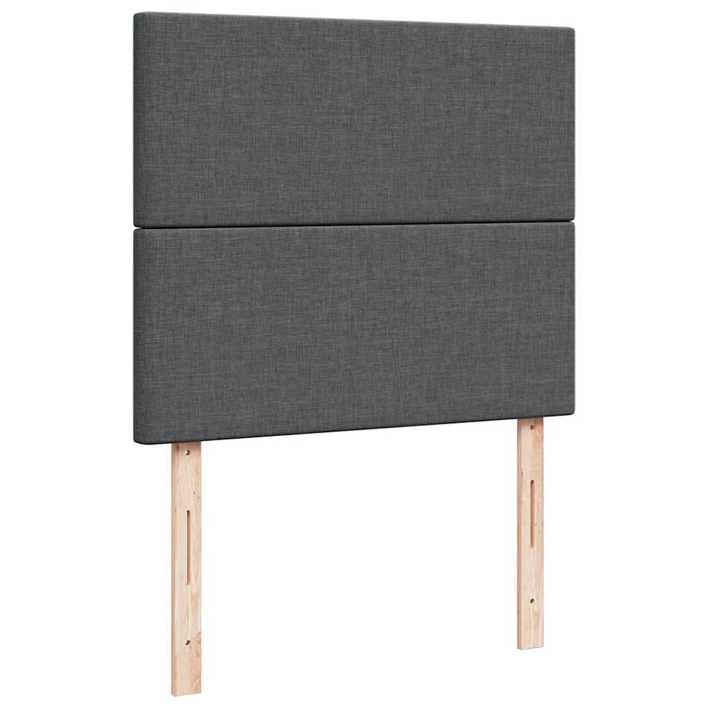 Ottoman bed met matras en LED's 120x190 cm stof donkergrijs is nu te koop bij PeponiXL, paradijselijk wonen!
