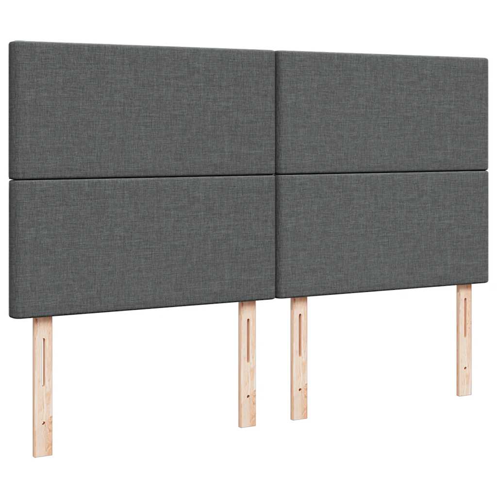 Ottoman bed met matras en LED's 160x200cm stof donkergrijs is nu te koop bij PeponiXL, paradijselijk wonen!