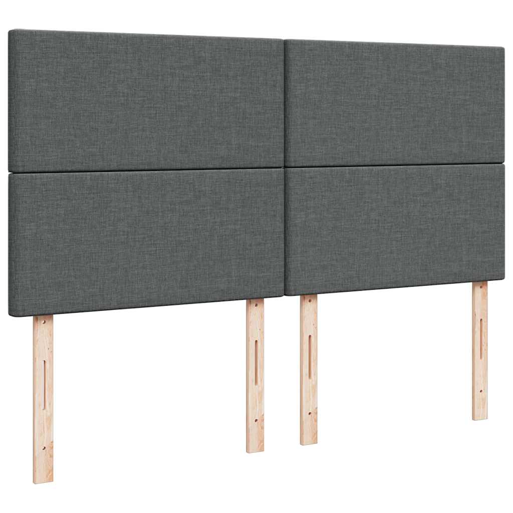 Ottoman bed met matras en LED's 180x200cm stof donkergrijs is nu te koop bij PeponiXL, paradijselijk wonen!