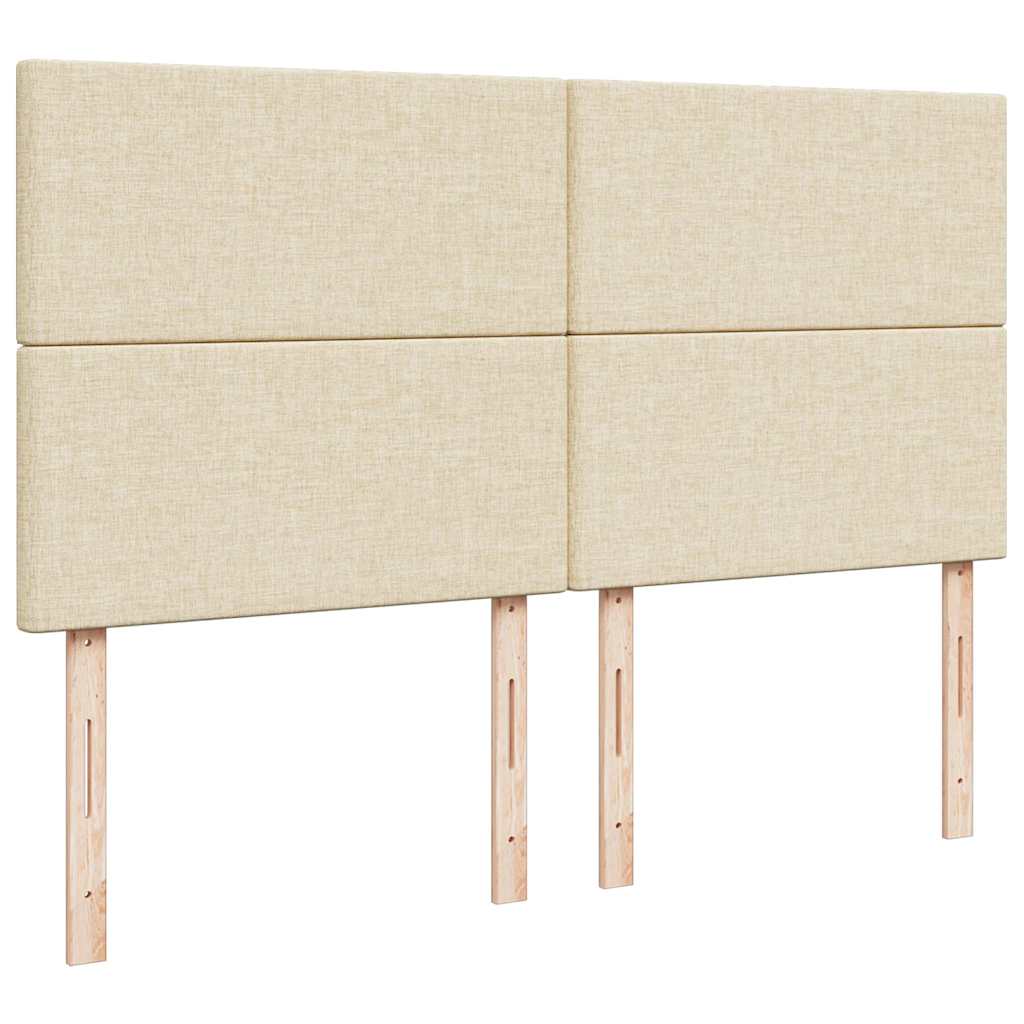 Ottoman bed met matras en LED's 180x200cm stof crèmekleurig is nu te koop bij PeponiXL, paradijselijk wonen!