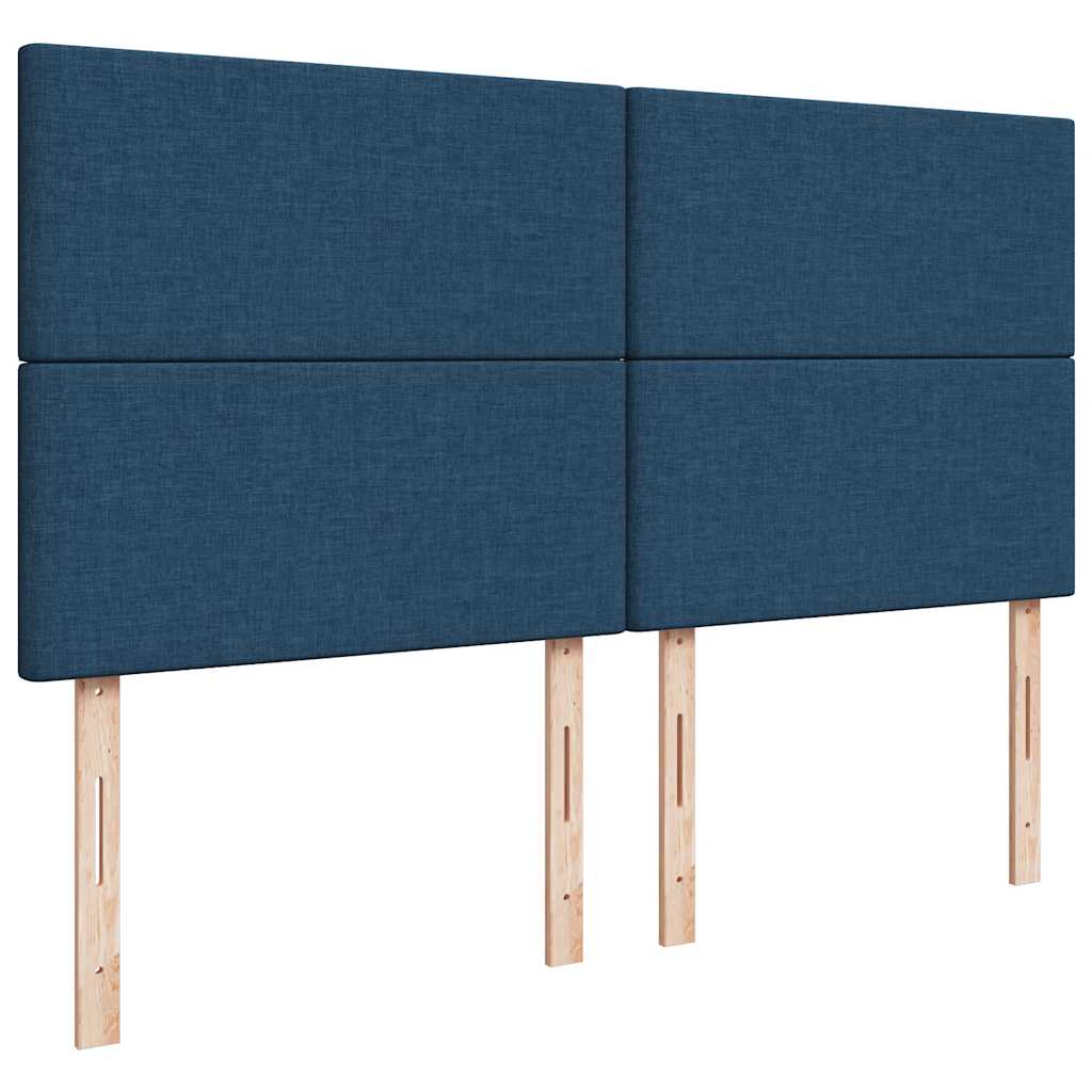 Ottoman bed met matras en LED's 180x200cm stof blauw is nu te koop bij PeponiXL, paradijselijk wonen!