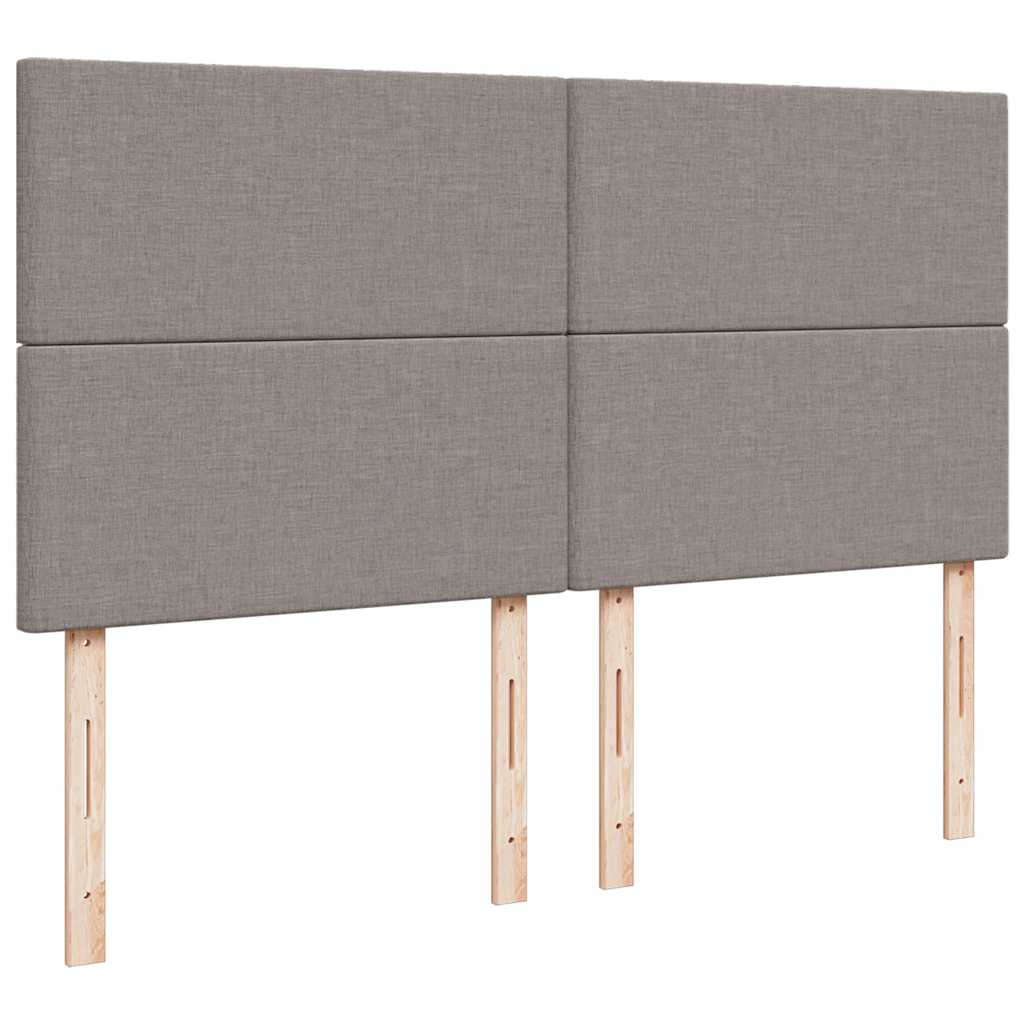 Ottoman bed met matrassen en LED's 200x200cm stof taupe is nu te koop bij PeponiXL, paradijselijk wonen!