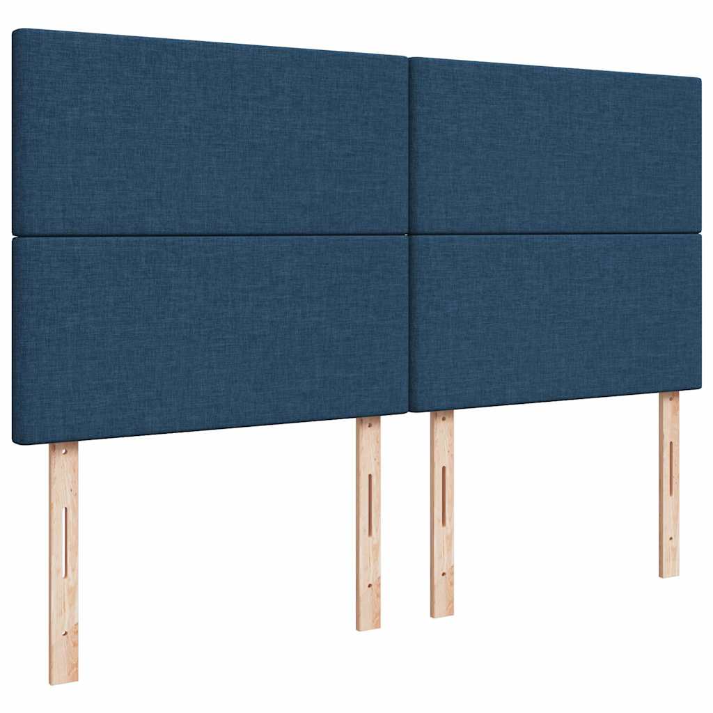 Ottoman bed met matrassen en LED's 200x200cm stof blauw is nu te koop bij PeponiXL, paradijselijk wonen!