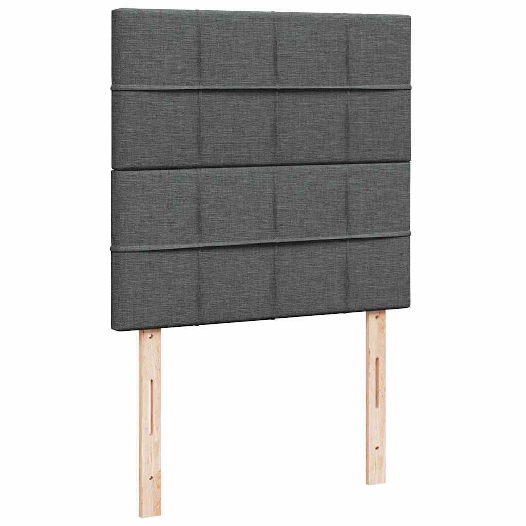 Ottoman bed met matras en LED's 90x190cm stof donkergrijs is nu te koop bij PeponiXL, paradijselijk wonen!
