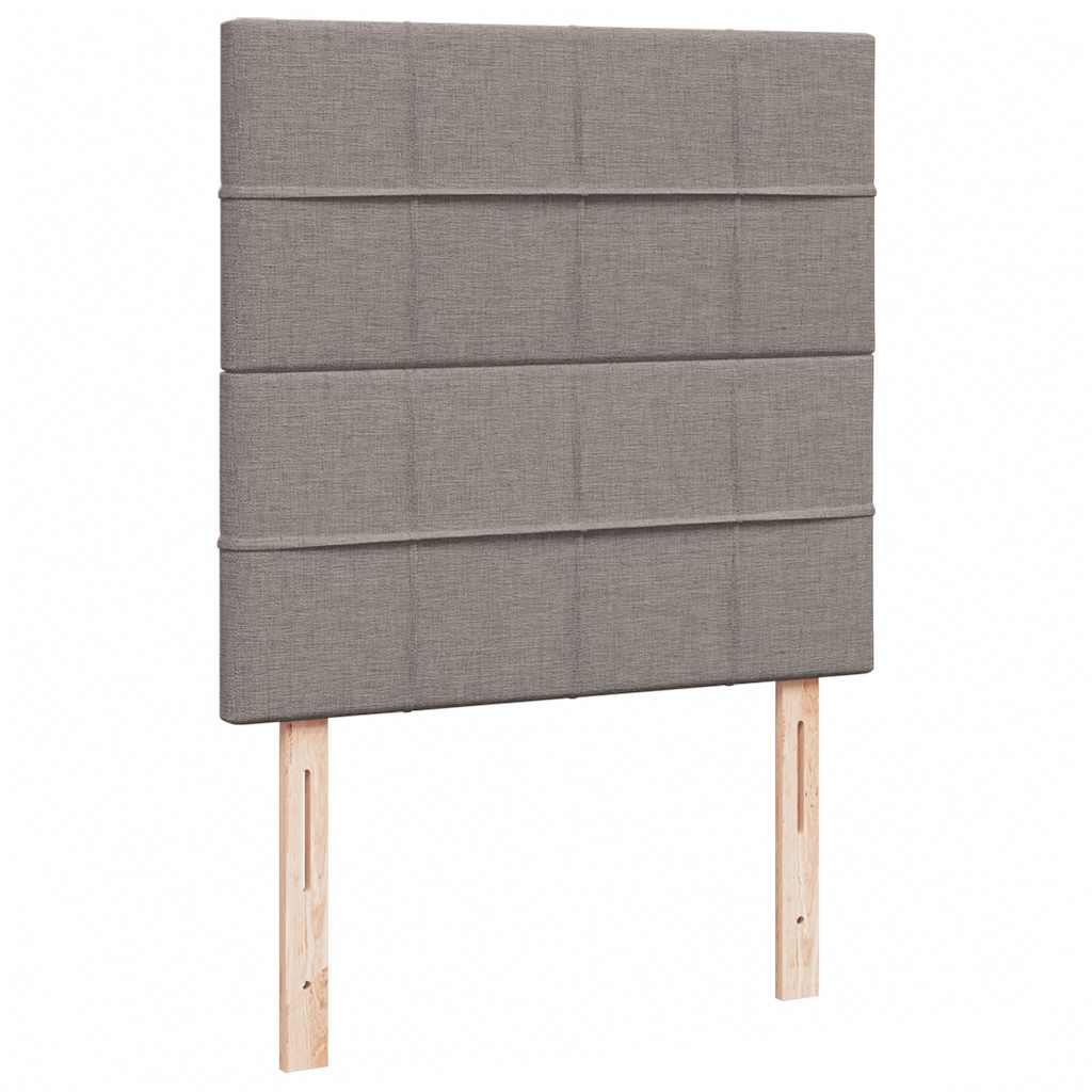 Ottoman bed met matras en LED's 100x200cm stof taupe is nu te koop bij PeponiXL, paradijselijk wonen!