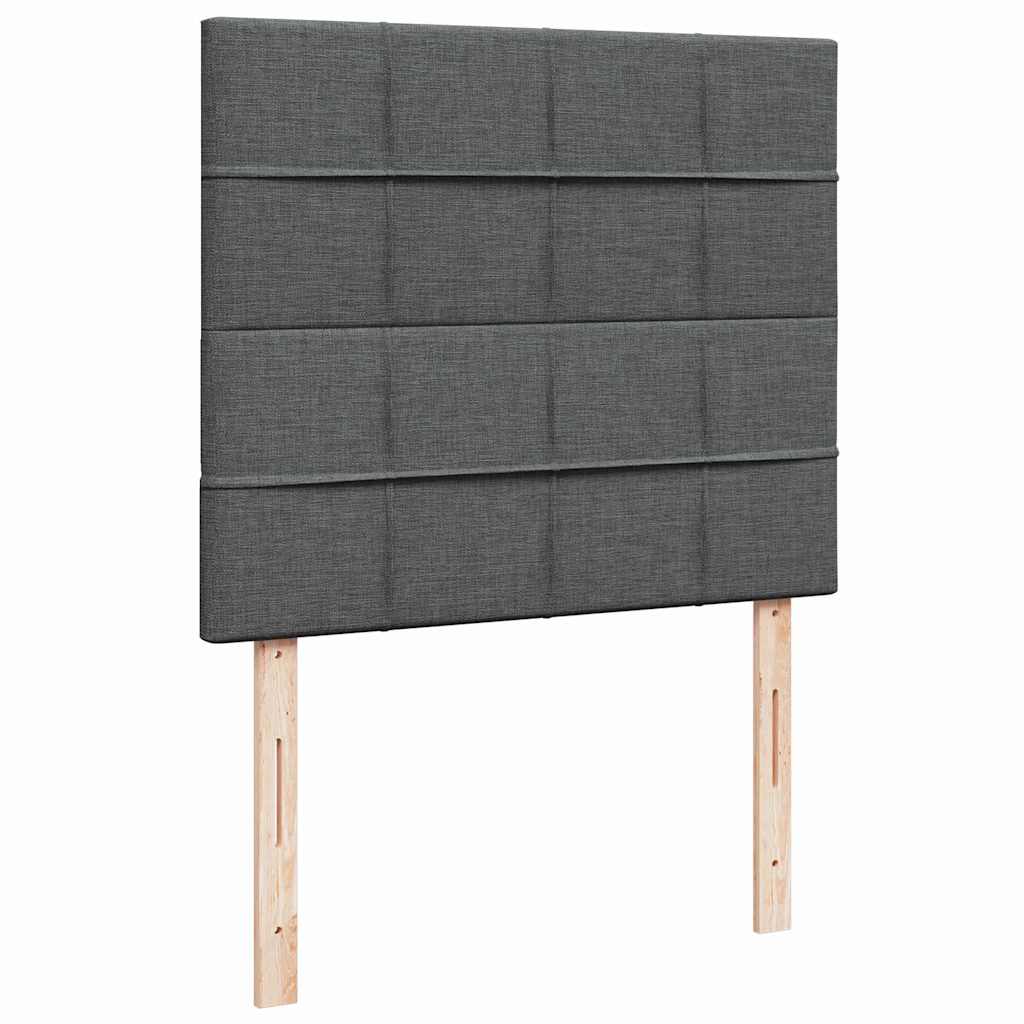 Ottoman bed met matras en LED's 120x200cm stof donkergrijs is nu te koop bij PeponiXL, paradijselijk wonen!