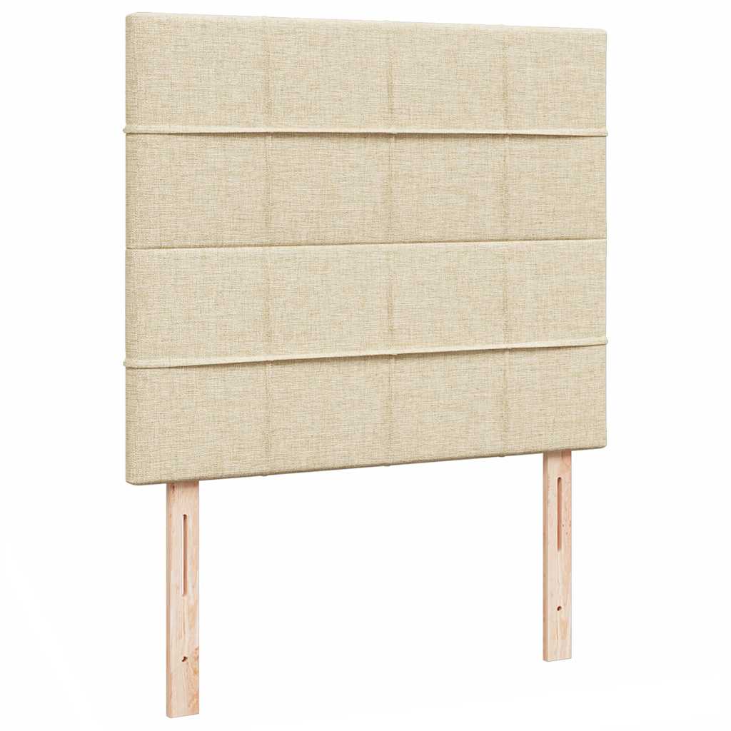 Ottoman bed met matras en LED's 120x200cm stof crèmekleurig is nu te koop bij PeponiXL, paradijselijk wonen!