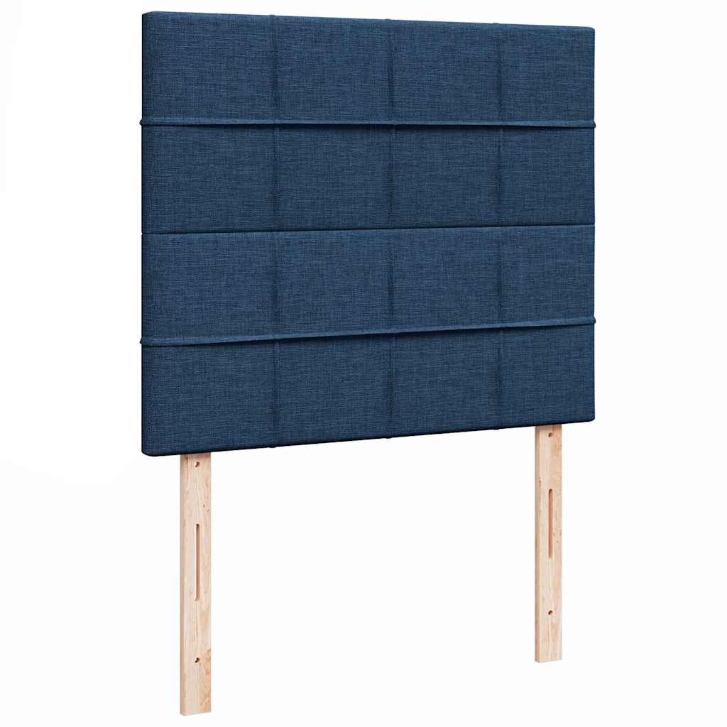Ottoman bed met matras en LED's 120x200cm stof blauw is nu te koop bij PeponiXL, paradijselijk wonen!