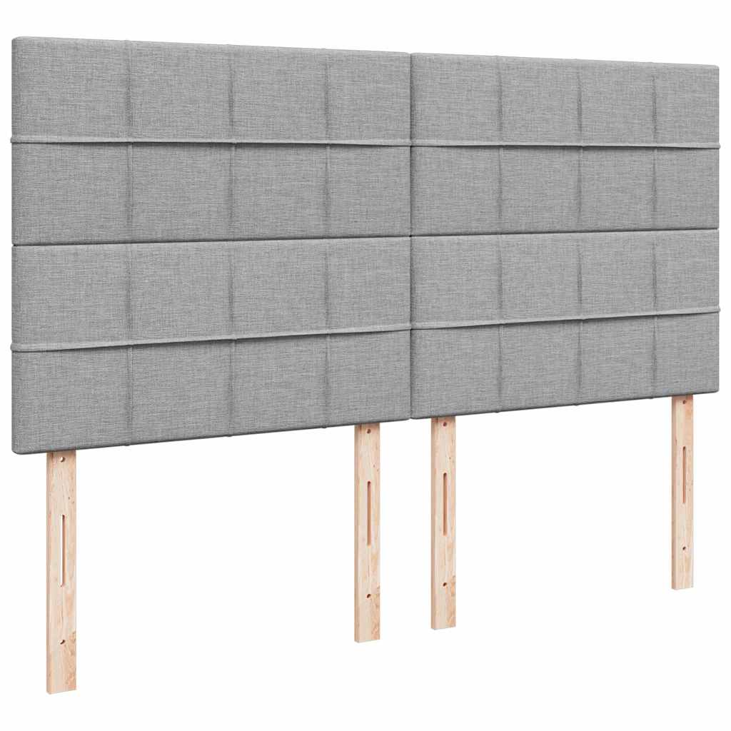 Ottoman bed met matras en LED's 160x200cm stof lichtgrijs is nu te koop bij PeponiXL, paradijselijk wonen!