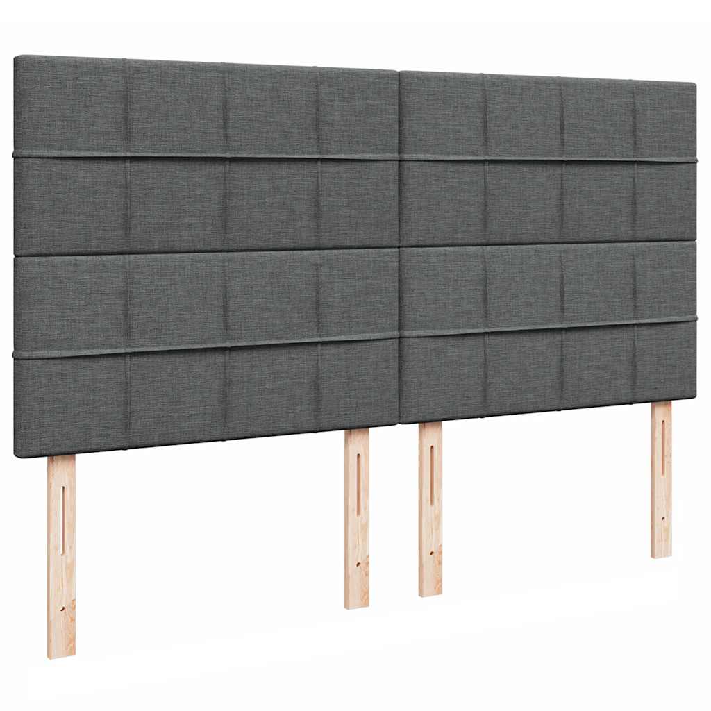 Ottoman bed met matras en LED's 160x200cm stof donkergrijs is nu te koop bij PeponiXL, paradijselijk wonen!