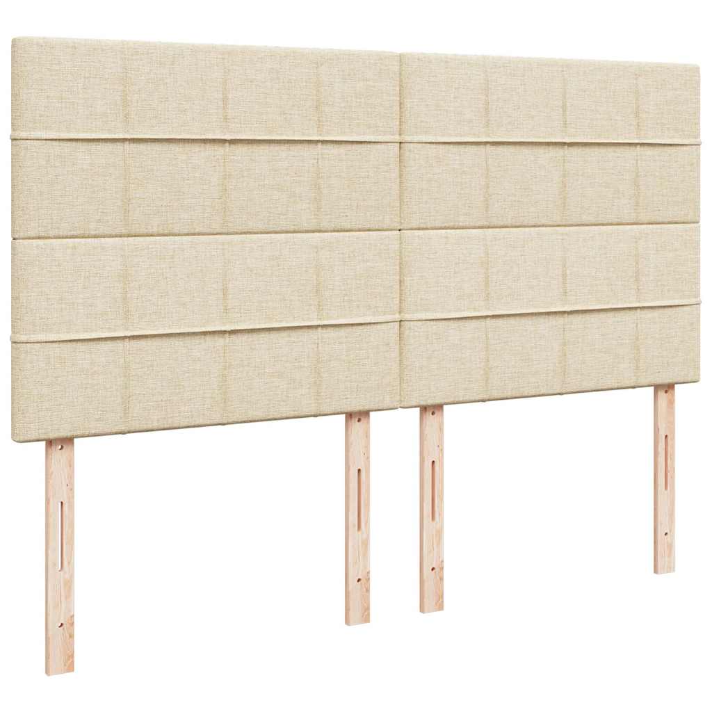 Ottoman bed met matras en LED's 160x200cm stof crèmekleurig is nu te koop bij PeponiXL, paradijselijk wonen!