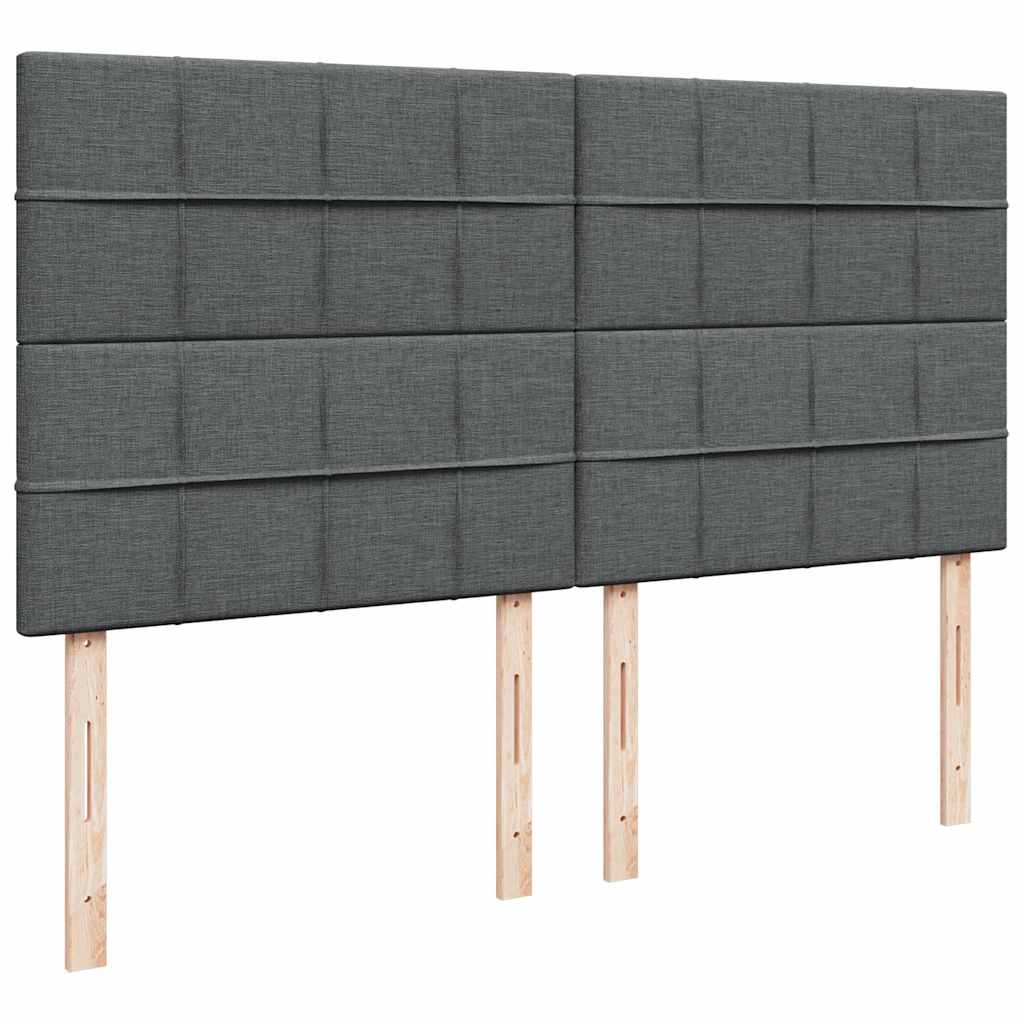 Ottoman bed met matras en LED's 180x200cm stof donkergrijs is nu te koop bij PeponiXL, paradijselijk wonen!