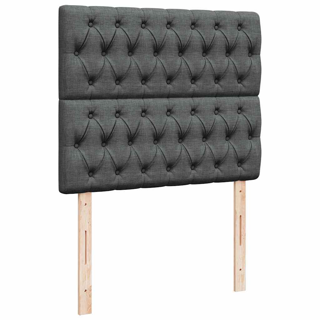 Ottoman bed met matras en LED's 120x190 cm stof donkergrijs is nu te koop bij PeponiXL, paradijselijk wonen!