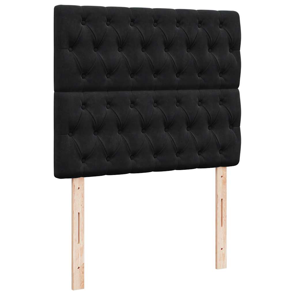 Ottoman bed met matras en LED's 120x190 cm stof zwart is nu te koop bij PeponiXL, paradijselijk wonen!