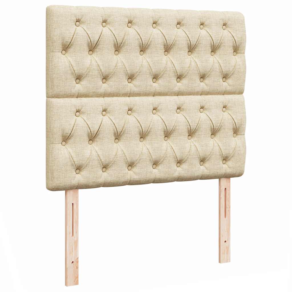 Ottoman bed met matras en LED's 120x190cm stof crèmekleurig is nu te koop bij PeponiXL, paradijselijk wonen!