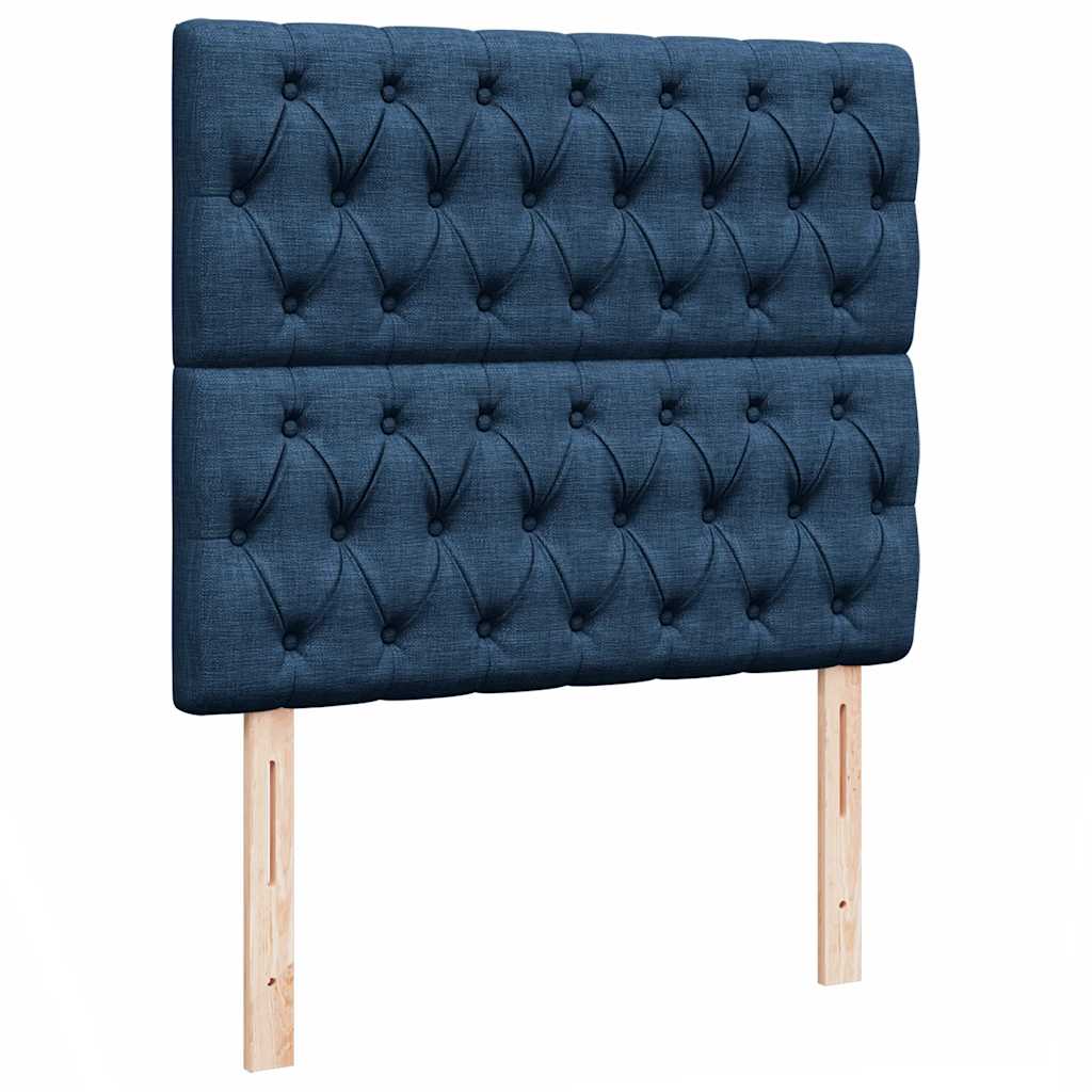 Ottoman bed met matras en LED's 120x190 cm stof blauw is nu te koop bij PeponiXL, paradijselijk wonen!