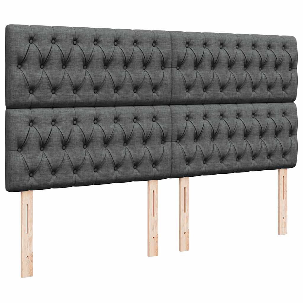 Ottoman bed met matras en LED's 160x200cm stof donkergrijs is nu te koop bij PeponiXL, paradijselijk wonen!