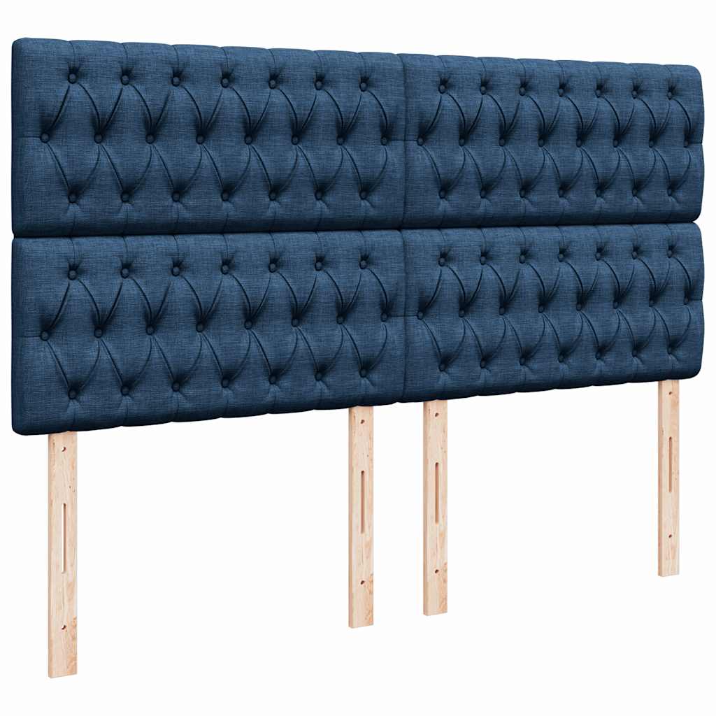 Ottoman bed met matras en LED's 160x200cm stof blauw is nu te koop bij PeponiXL, paradijselijk wonen!