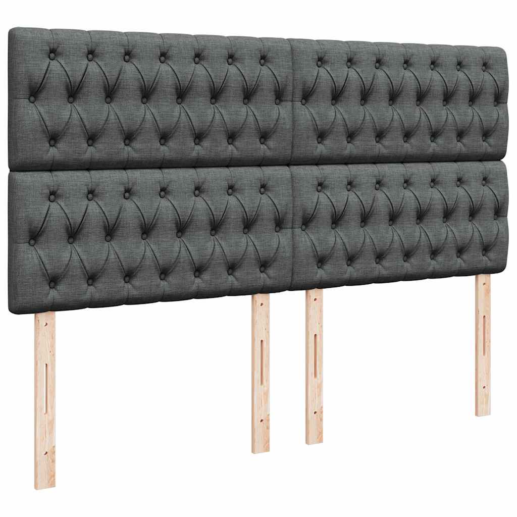 Ottoman bed met matras en LED's 180x200cm stof donkergrijs is nu te koop bij PeponiXL, paradijselijk wonen!
