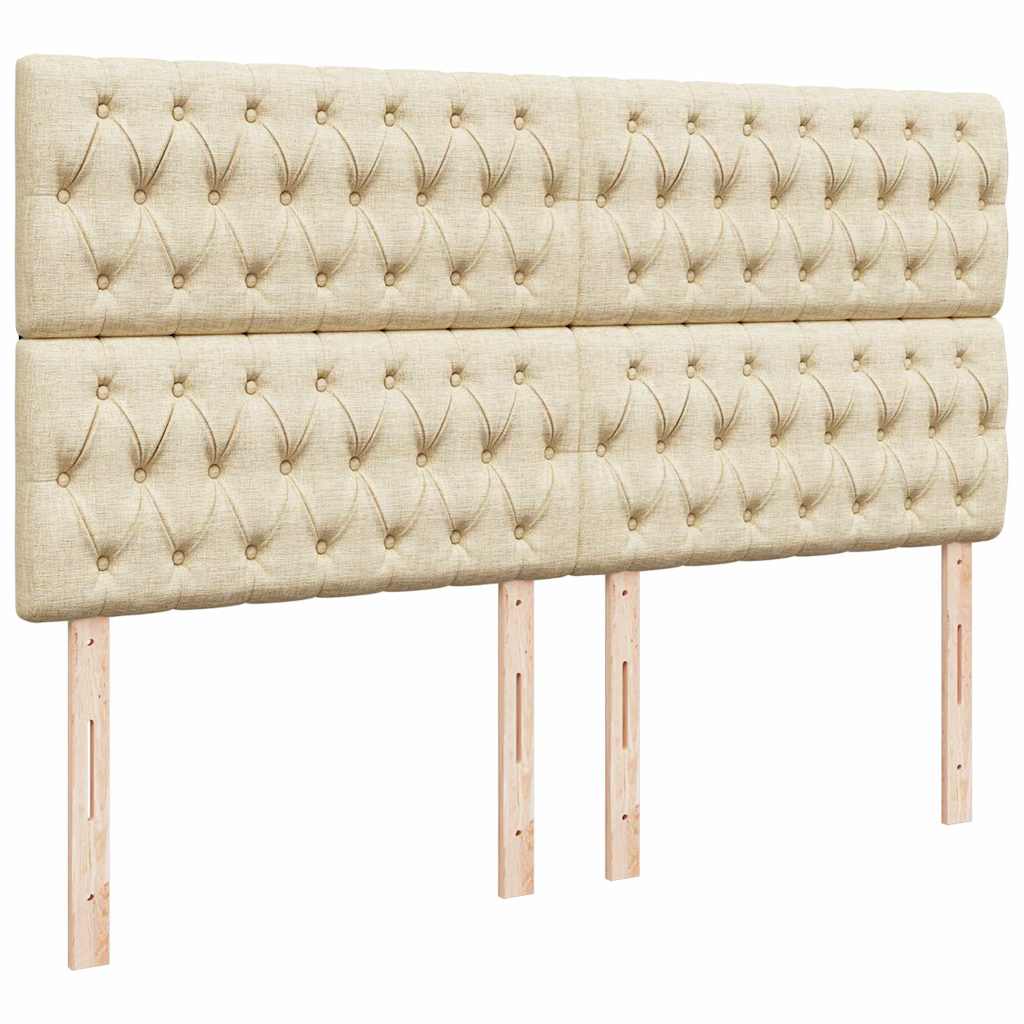 Ottoman bed met matras en LED's 180x200cm stof crèmekleurig is nu te koop bij PeponiXL, paradijselijk wonen!