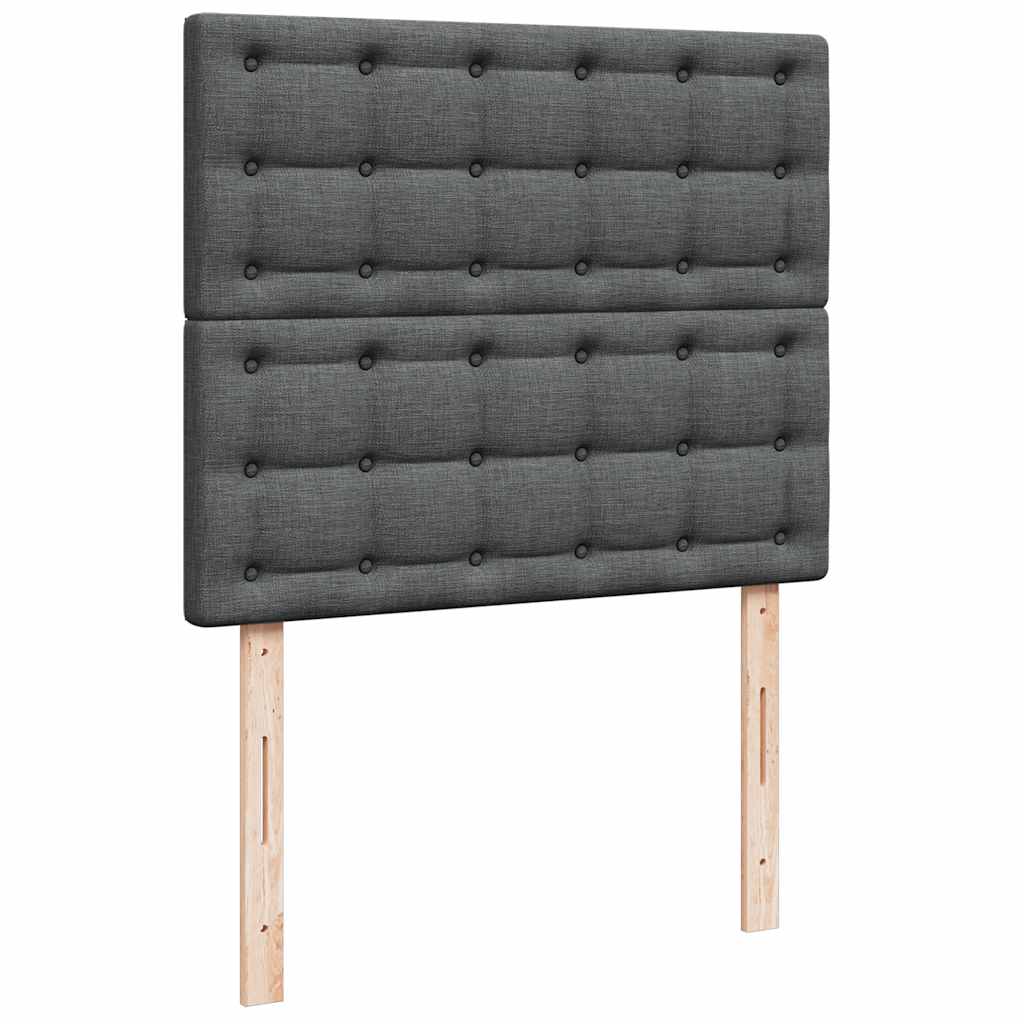 Ottoman bed met matras en LED's 120x190 cm stof donkergrijs is nu te koop bij PeponiXL, paradijselijk wonen!