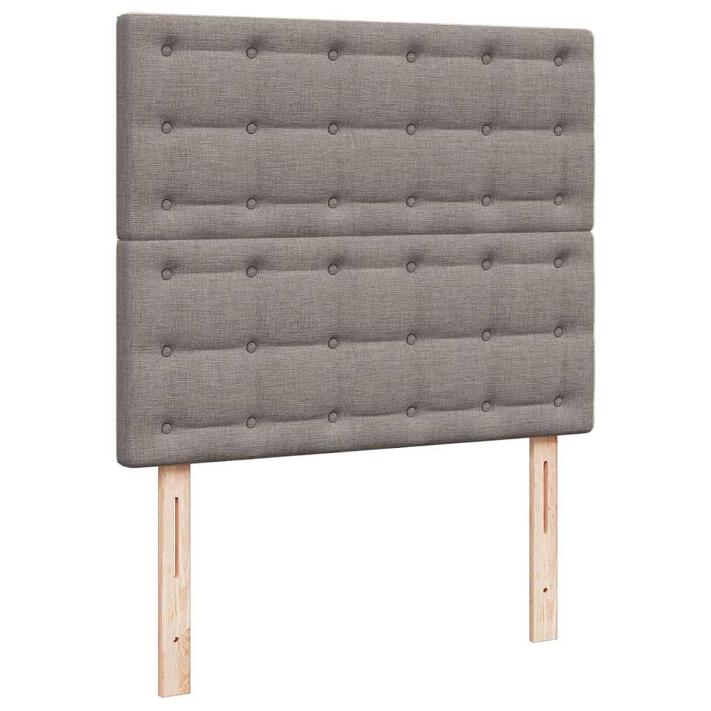 Ottoman bed met matras en LED's 120x200cm stof taupe is nu te koop bij PeponiXL, paradijselijk wonen!