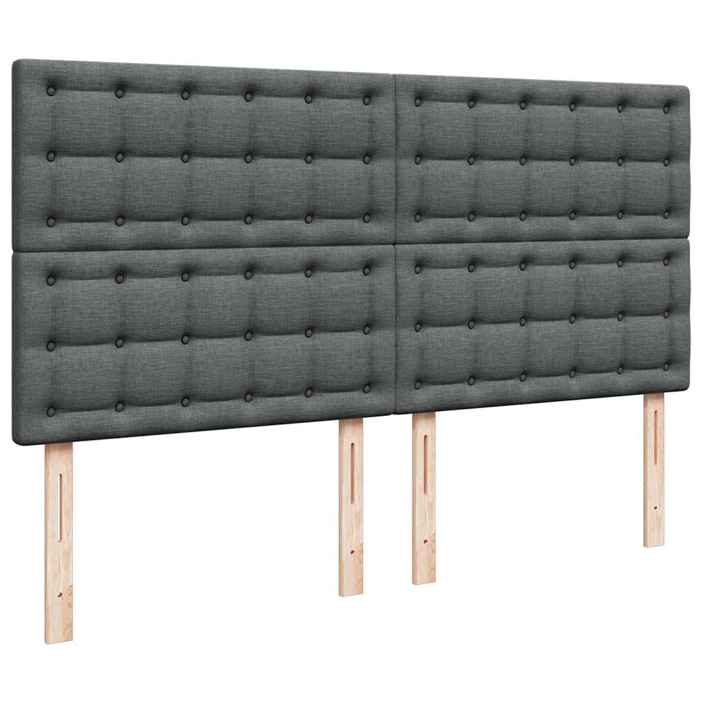 Ottoman bed met matras en LED's 160x200cm stof donkergrijs is nu te koop bij PeponiXL, paradijselijk wonen!