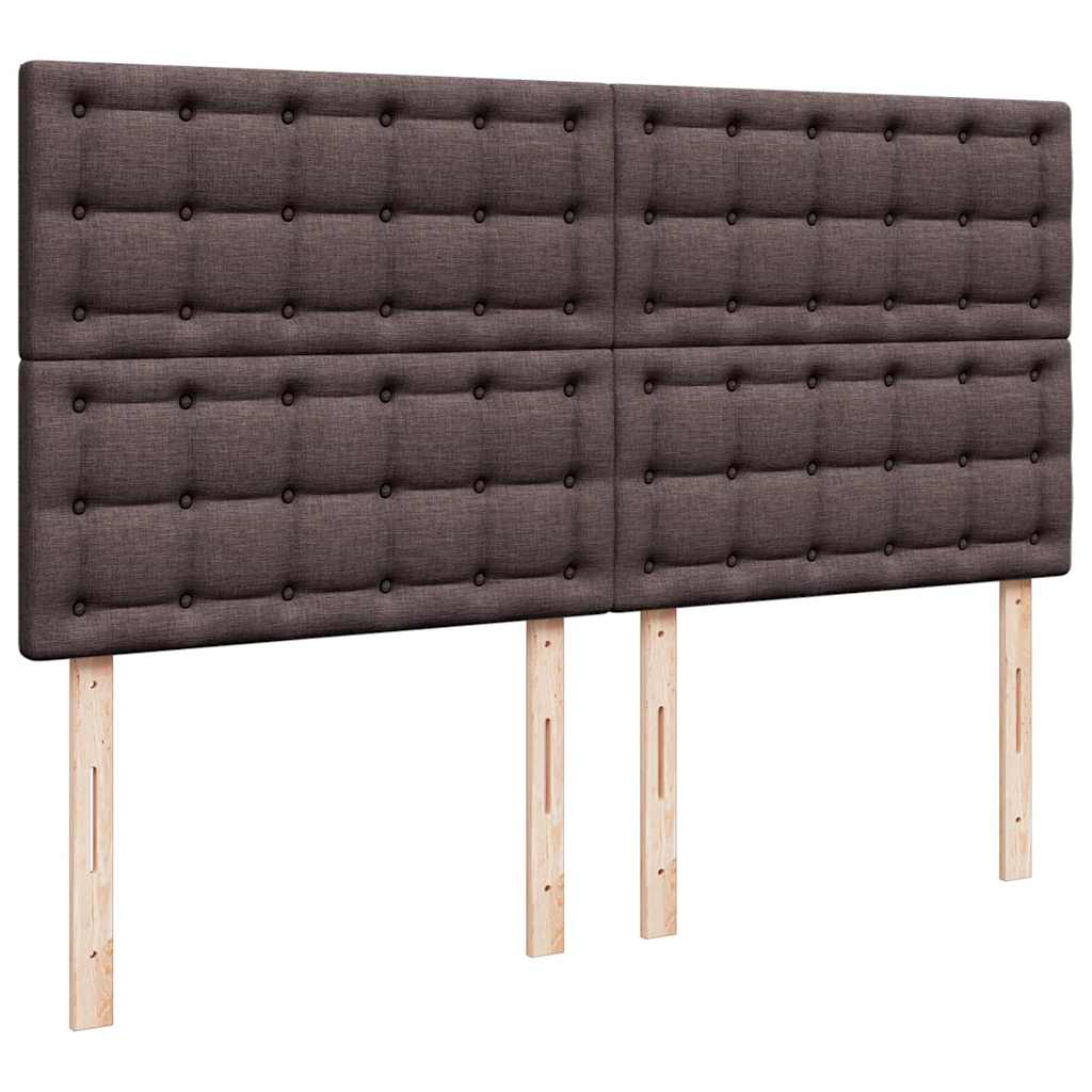 Ottoman bed met matras en LED's 160x200cm stof donkerbruin