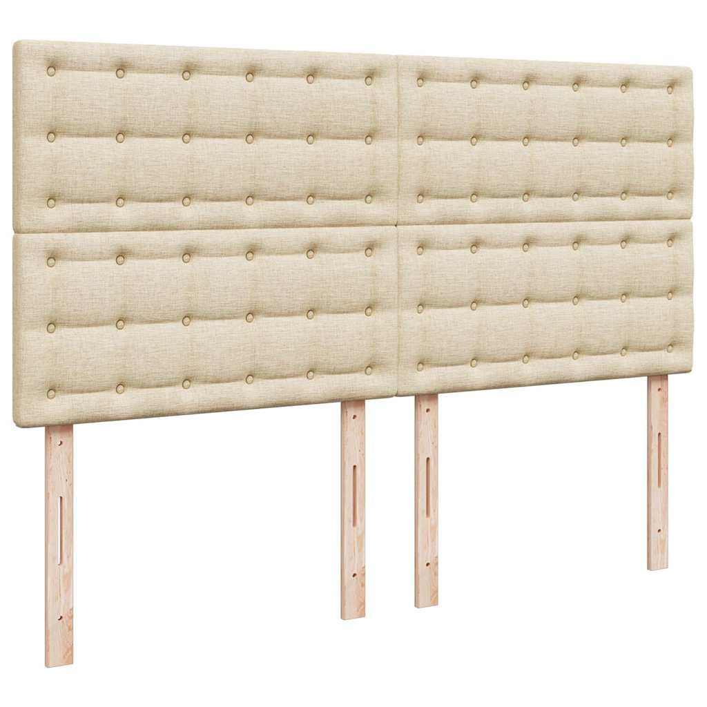 Ottoman bed met matras en LED's 160x200cm stof crèmekleurig is nu te koop bij PeponiXL, paradijselijk wonen!
