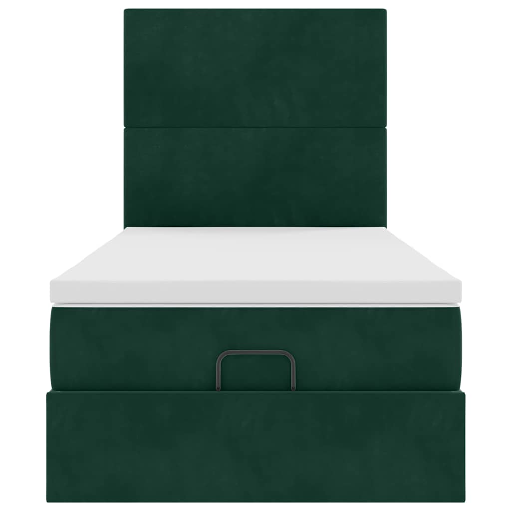 Ottoman bed met matrassen en LED's 100x200cm fluweel is nu te koop bij PeponiXL, paradijselijk wonen!