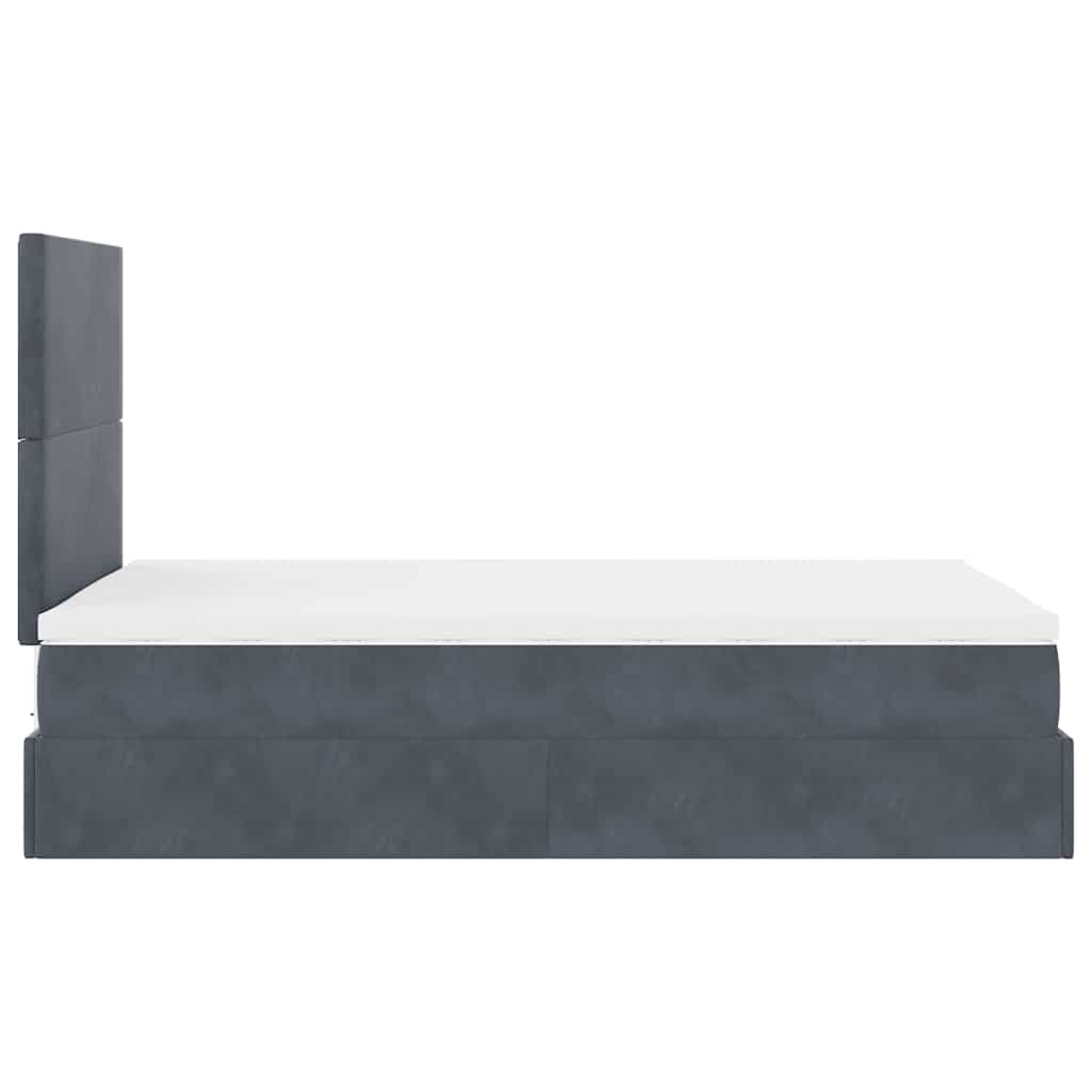 Ottoman bed met matrassen en LED's 120x190cm fluweel is nu te koop bij PeponiXL, paradijselijk wonen!